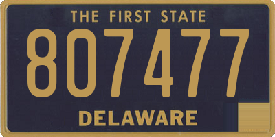 DE license plate 807477