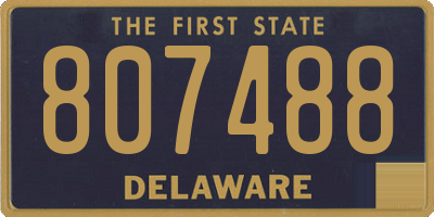 DE license plate 807488