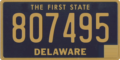 DE license plate 807495