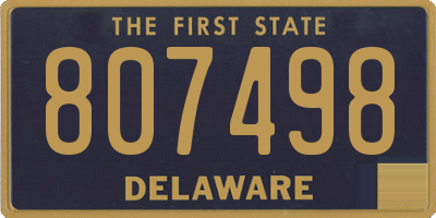 DE license plate 807498