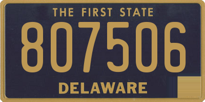 DE license plate 807506
