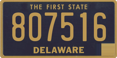 DE license plate 807516