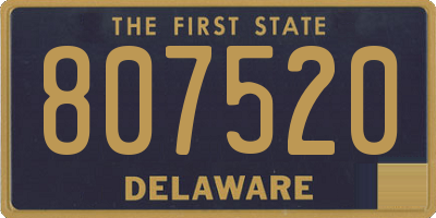 DE license plate 807520