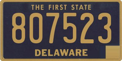 DE license plate 807523