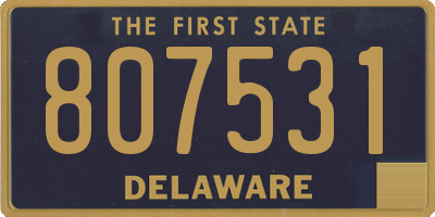 DE license plate 807531