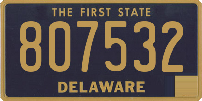 DE license plate 807532