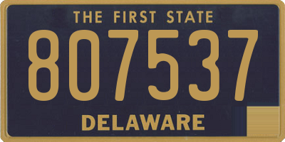 DE license plate 807537
