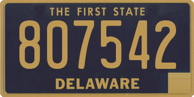 DE license plate 807542