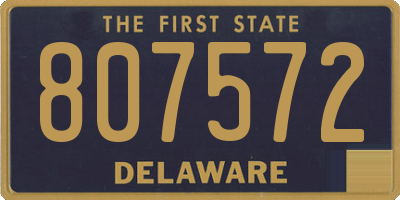 DE license plate 807572