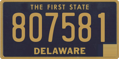 DE license plate 807581