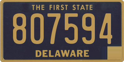 DE license plate 807594