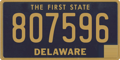 DE license plate 807596