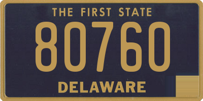 DE license plate 80760