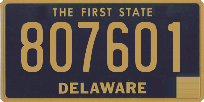 DE license plate 807601