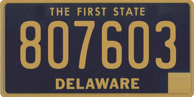 DE license plate 807603