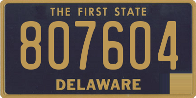 DE license plate 807604
