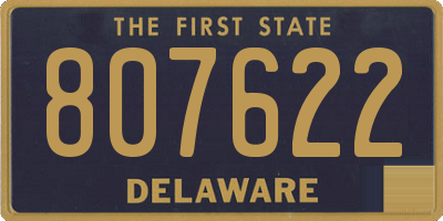 DE license plate 807622
