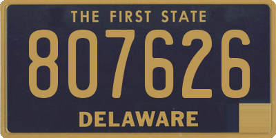 DE license plate 807626