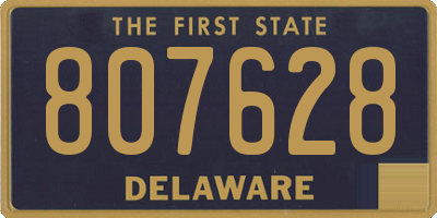 DE license plate 807628