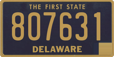 DE license plate 807631