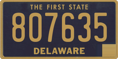 DE license plate 807635