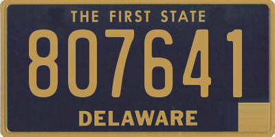 DE license plate 807641