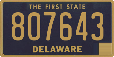 DE license plate 807643