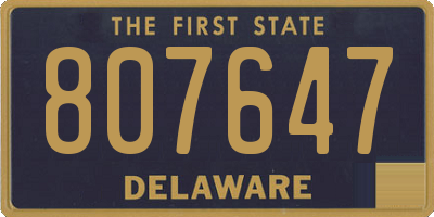 DE license plate 807647