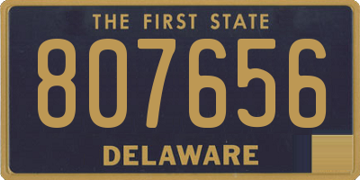 DE license plate 807656