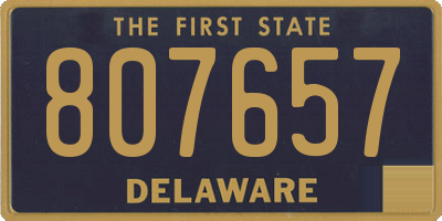 DE license plate 807657