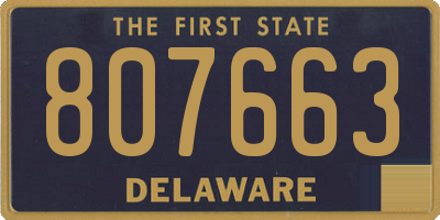 DE license plate 807663