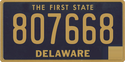 DE license plate 807668