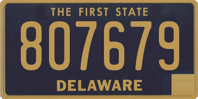 DE license plate 807679