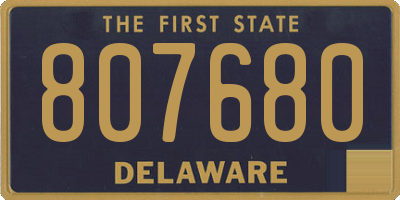 DE license plate 807680