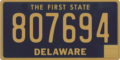 DE license plate 807694