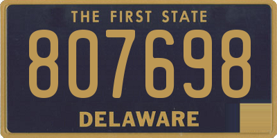 DE license plate 807698
