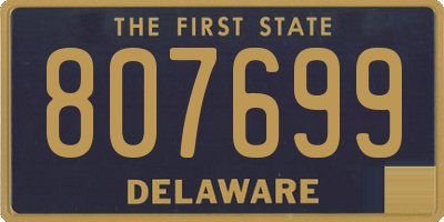 DE license plate 807699