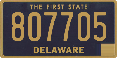 DE license plate 807705