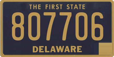 DE license plate 807706