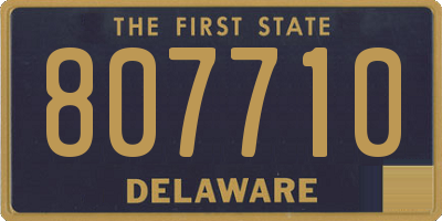 DE license plate 807710