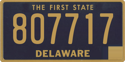 DE license plate 807717