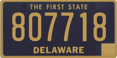 DE license plate 807718