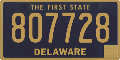DE license plate 807728