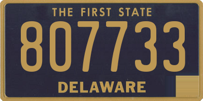 DE license plate 807733
