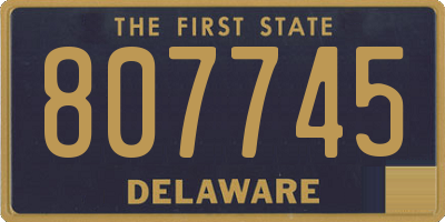 DE license plate 807745