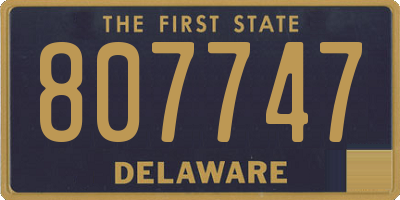 DE license plate 807747