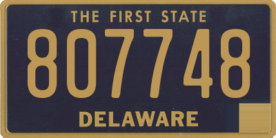 DE license plate 807748