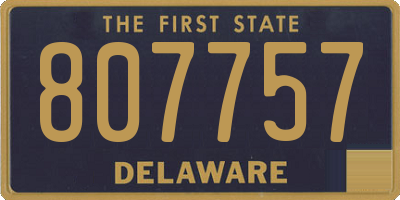 DE license plate 807757