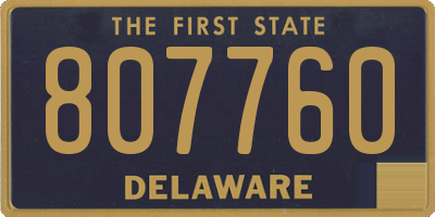 DE license plate 807760