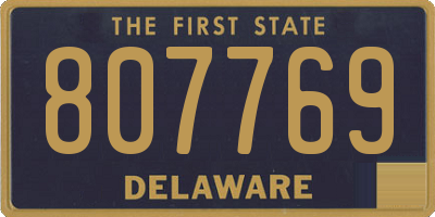 DE license plate 807769